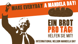 Banner zum internationalen Mandela Day